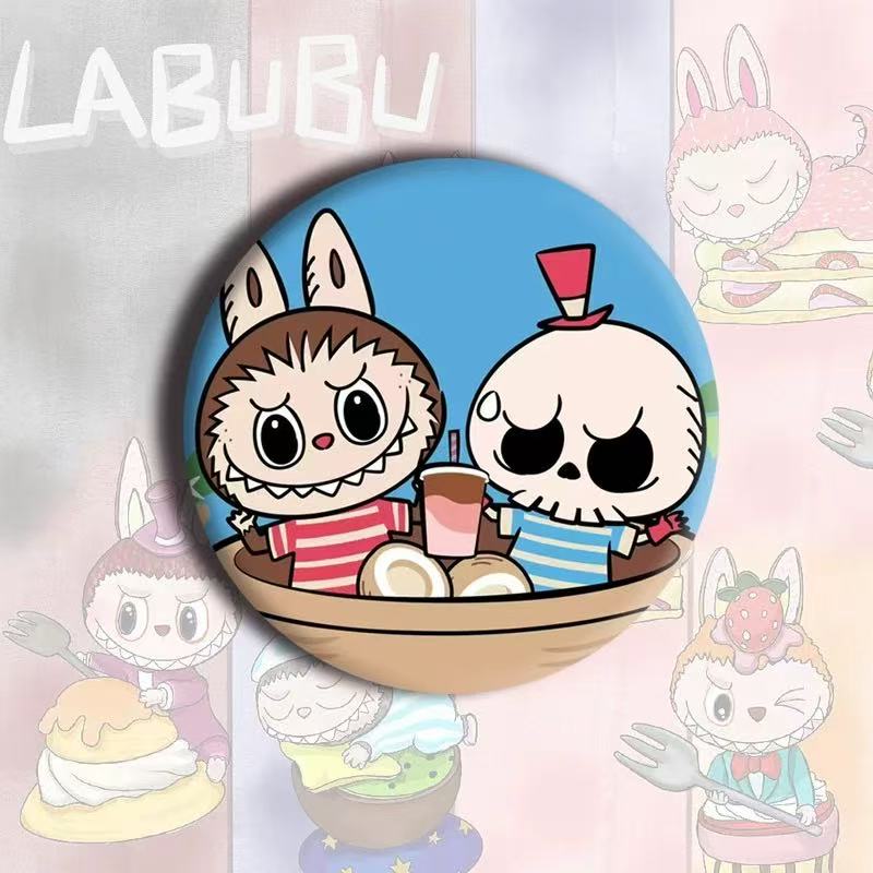 Cartoon Labubu Badge