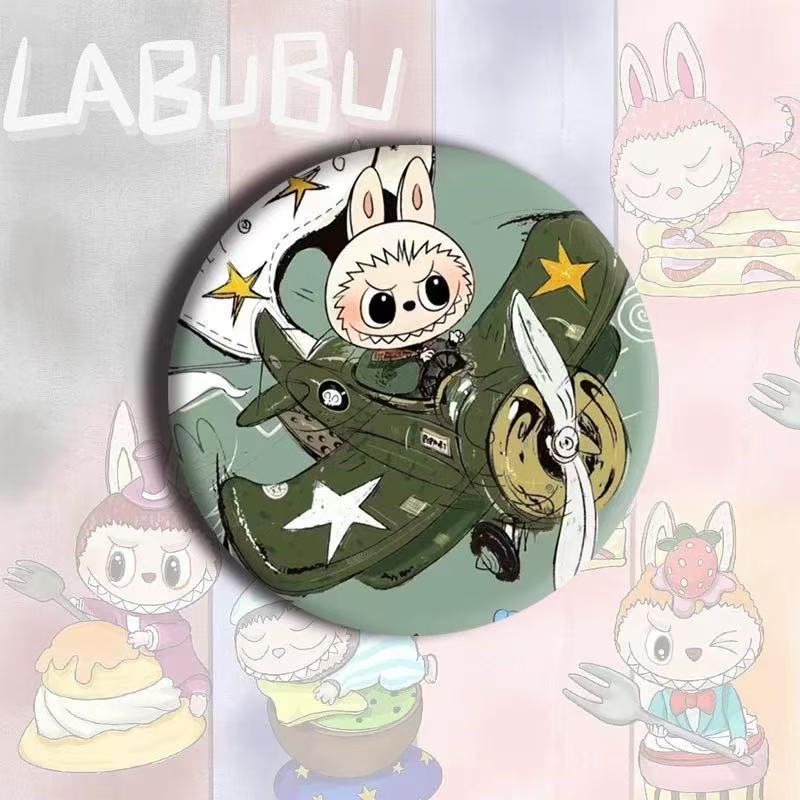 Cartoon Labubu Badge