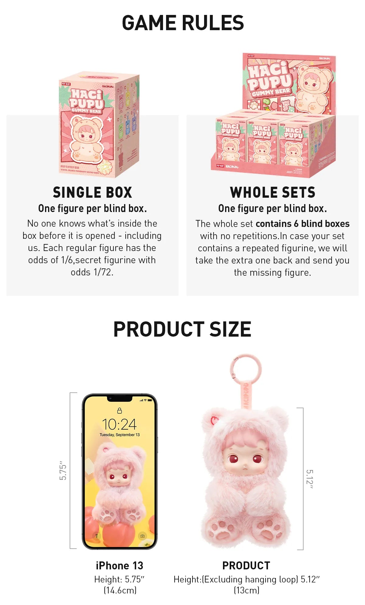 HACIPUPU Gummy Bear Series-Vinyl Plush Pendant Blind Box